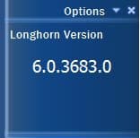 The sample tile running in Longhorn Build 3683