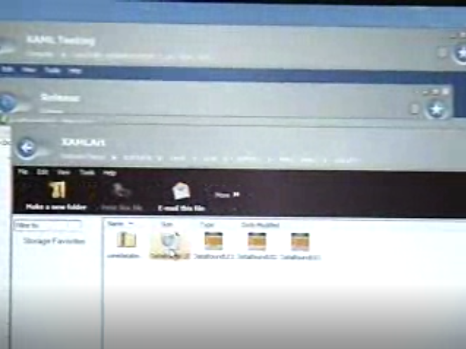 A close-up of Windows Explorer in the unknown Longhorn build